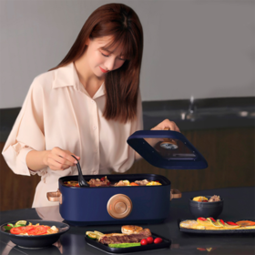 6L 1600w electric hot pot frying pan multicooker aluminum alloy