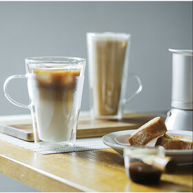 Tazas de café de vidrio de 12 onzas – Juego de 4, vasos  térmicos con aislamiento de doble pared para té, café, café con leche,  capuchino, café, leche, transparente : Hogar y Cocina
