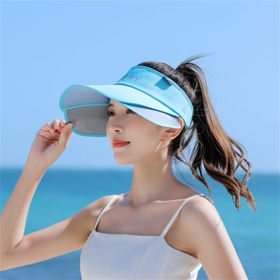 Achetez en gros Femmes été Grand Bord Lunettes De Soleil Vide Top Cap  Extérieur Cyclisme Housse Visage Parasol Casquette Femme Chine et Casquette  à 2.5 USD