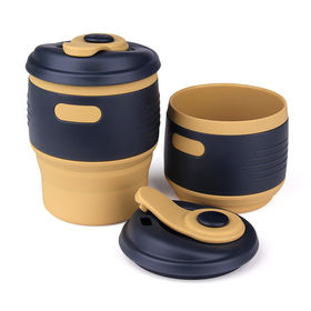 Foldable Coffee Cup With Handle And Lid, Creative Portable Silicone  Collapsible Water Mug, Travel Outdoors Camping Hiking Cycling - Temu