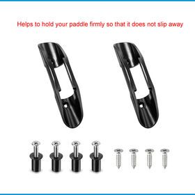 4PCS Kayak Paddle Holder Clips with 4 Screws Fishing Net Clips Universal Deck Mounted