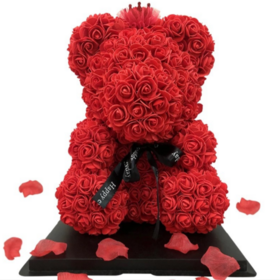 Lot De 4 Ours Roses + 2 Supports Roses – Pour Poupées, Vêtements Et Accessoires – Déco Ou Jeu