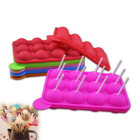 Customized Silicone Products Cute Flower Round Silicone Lollipop