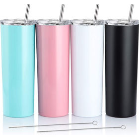 Sublimation Tumblers With Lids And Straws Bulk, Sublimation Tumbler Blank,  Stainless Steel Double Wall Sublimation Tumblers Skinny, Polymer Coating  For Heat Transfer,ideal For Christmas And Holiday Gifts - Temu