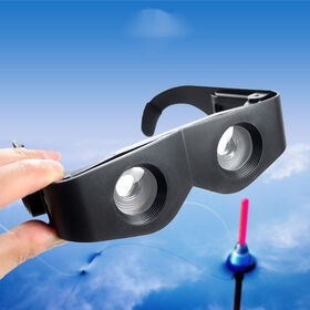 Adjustable Outdoor Glasses Black Fishing Binoculars Magnifying Glass Portable