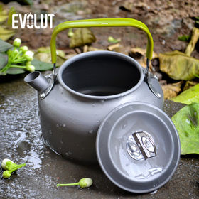 Camping Kettle Outdoor Camping Portable Hanging Kettle Tourist Kettle 1.2L  Pot Teapot Picnic Pot Cooker Camping Supplies