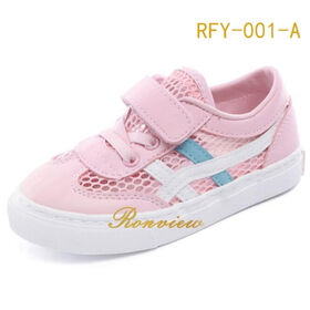 Children's sports shoes breathable Hook & loop Mesh Summer White Unisex Spring Hiking Shoes