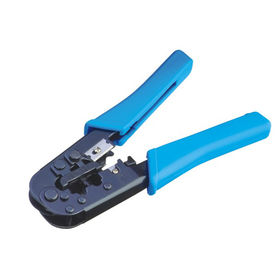 أداة تجعيد الكابلات 8P8P/RJ45/6P4C/RJ11 مع أداة تعرية الكابلات المستديرة - مثالية لشبكات الاتصالات