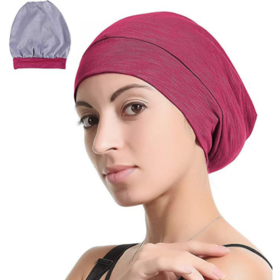 Buy Wholesale China Custom Popular Hair Bonnet Double Layer Satin Designer  Bonnets 100% Polyester Hair Cover Sleep Cap & Satin Bonnet at USD 0.95