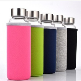 Buy Wholesale China 500ml Bpa-free Dishwasher Safe Borosilicate Glass Water  Bottle Unbreakable Reusable & Sport Bottle at USD 1.5