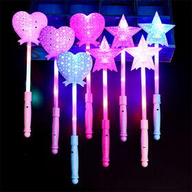 Pentagramme LED, jouet de fête, bâton étoile lumineux, cadeau de princesse  pour fille, accessoire lumineux, fournitures d'anniversaire, fournitures de