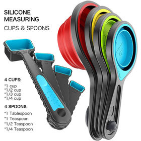 Customised BPA Free Space Saving Collapsible Silicone Measuring