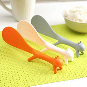 Cuillère de Table Écureuil Créative et Mignonne, Antiadhésive - Cuillère Écureuil