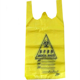 Wholesale plastic medical T-shirt garbage bags PE raw material customizable size