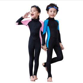 Combinaison de plongée une pièce pour enfants, maillot de bain lycra manches longues pour enfants