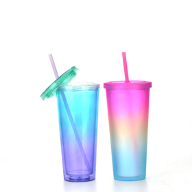 Buy Wholesale China Plastic Cups Promotional Colored Transparent Pp Travel  Mugs Bubble Tea Cup With Straws Coffee Mug & Promotional Plastic Mugs at  USD 0.52