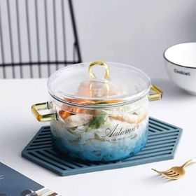 Buy Wholesale China High Borosilicate Resistant Glass Cooking Pot Clear Glass  Pots With Double Ear Handle & Cooking Glass Double Handle Pan at USD 3.8