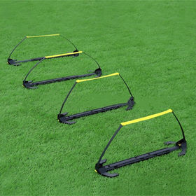 Ensemble 5 Haies D'Entraînement Mokernali - Réglables En Hauteur, PVC Orange - Pour Football, Agilité, Vitesse - Pliables Et Transportables