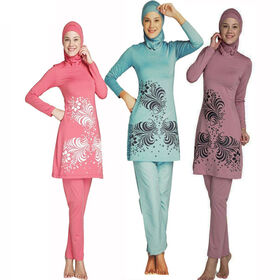 Islamic swimsuit muslim swimwear, high waist hooded full coverage with hijab