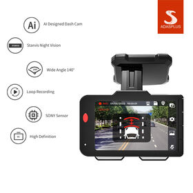 True 4K Dual Lens Dash Camera with ADAS and BSD functions for Car,with GPS,SuperCapacitor,Sony415