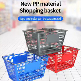 PP Material Supermarket Bsaket Plastic Shopping Basket Picnic Portable Shopping Basket