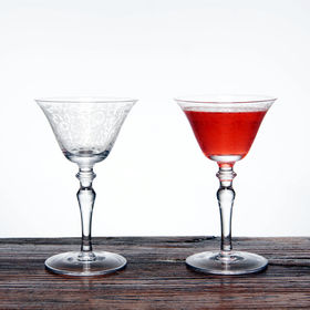 Set of 6 Small Stem Martini Glasses for Cocktails, Desserts, Margaritas,  Classic Barware Accessories (5oz) 