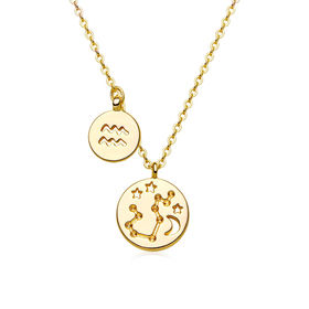 COLORFUL BLING 3-Piece Zodiac Necklace Set - Constellation Choker With Wish Card - View #8