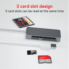 Achetez en gros Lecteur De Carte Compact Flash Cf, Lecteur De Carte Micro  Sd Usb 3.0 Multi-en Aluminium Avec 4-en-1 Type C Chine et Carte Micro Sd à  5.39 USD