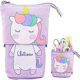 Pencil Case for Girls, Cute Unicorn Pencil Box, Kids School Supply  Organizer Stationery Bag Zipper Pouch