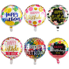 Ballon mylar rond joyeux anniversaire