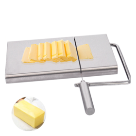 Stainless Steel Cheese Slicer with 8 Wire Cheese Cutters for Block Cheese  Slicers Cutting Board Che