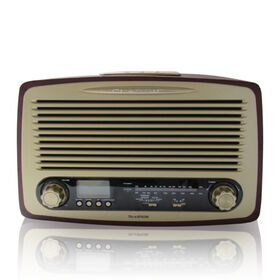 Top-Seller: Old Fashionable Analoges Heimradio aus Massivholz mit Stereo-Lautsprecher, USB-TF-Slot