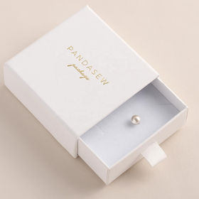 White Jewelry Box 60mm 2.4 Eco Friendly Cardboard Earrings Box