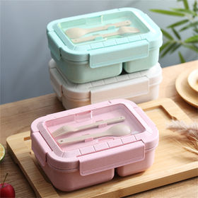 Buy Wholesale China Wheat Straw Plastic Bento Box Microwave Heated Box  Large Capacity Lunch Box & Lunch Box at USD 0.59