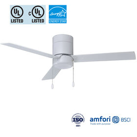 52 INCH HUGGER FAN MODERN FAN WITH PULL CHAIN CONTROL AND 15W LED LIGHT UL&CUL CERTIFICATE