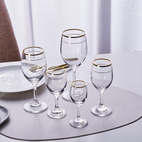Gobelet en verre de 500 ml avec un style élégant en verre à vin en verre  blanc et clair de haute qualité en gros
