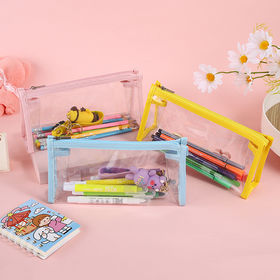Wholesale Wholesale luxury pencil case transparent clear cartoon pencil  pouch pen case stationery pouch 1337 From m.