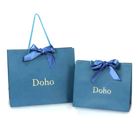 Custom LOGO Printed Tiffany Blue Paper Gift Bags