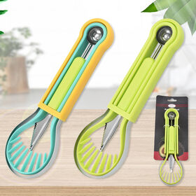 3-1 Fruit Ball Digger Fruit Platter Ball Digger Carving Knife Set Fruilt Slicers