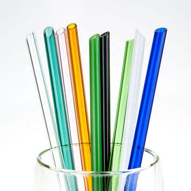 Wholesale Diameter 8mm 10mm Straight and Bent Borosilicate Pyrex Glass  Drinking Straw - China Glass Straw and Glass Straws price