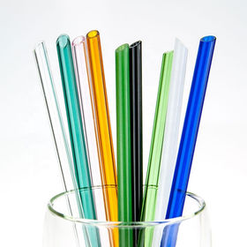 Wholesale Custom Reusable Straight Curved Borosilicate Crystal Glass  Drinking Straw - China Straw and Glass Straws price