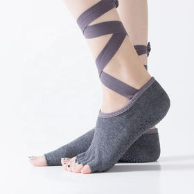 Non Slip Toeless Half Toe Yoga Socks for Women for Ballet Pilates