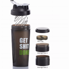 Wholesale Gym Fitness Sports BPA Free Plastic Spice Custom Logo Gym Protein  Shaker Bottle with Stainless Steel Mixing Ball - China Plastic Water Bottle  and Bottles price