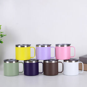12oz Custom Double Wall Camping Stainless Steel BPA Free Powder Coated Insulated Coffee Travel Mug