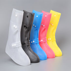 Fashion Thicken Waterproof Shoe Cover Silicone Rain Shoes Pocket Rubber  Boots Cover Sneakers Protector Foot Covers Cycling Overshoes