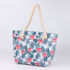 Showudesigns Canvas Tote Beach Bag for Women Girls Colorful Flower Printed