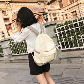 White college student bag women backpack outdoor rucksack 30l