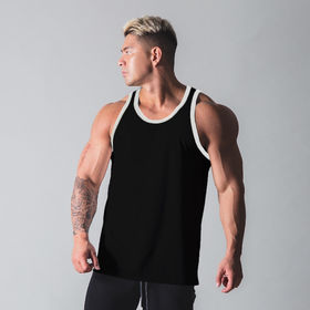Men's Blank Y Back Stringer Tank Tops. ONLY 8.50 Get Wholesale Bulk Prices.  Custom made for bodybuilders. Made in USA.