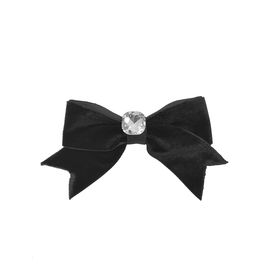 Chanel Vintage Chanel Black Camellia & Large Ribbon Bow Barrette