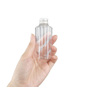 2 oz (60ml) Flat Square Clear Glass Bottles